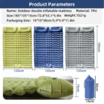 2-Person Inflatable Camping Mat – Compact Pad with Built-In Foot Pump for Travel & Outdoors - Image 4