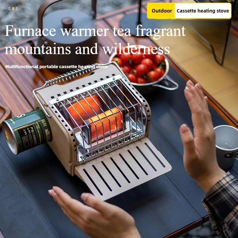 kf-S082d6f602cf349f787fbf000fe541f0c9 Mini Portable Gas Heating Stove – Outdoor Camping & Winter Heater - Image 1