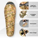 OneTigris Military Camo Mummy Sleeping Bag – 0–15°C Ultralight Outdoor Sleep Bag for Adults - Image 5