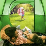 3-Person Waterproof Family Tent – Lightweight Backpacking Shelter with Rainfly- Green - Image 5