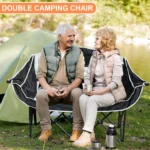 Double Folding Camping Chair – Loveseat with Cup Holders, Carry Bag & 600 lb Capacity - Image 2