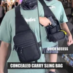 Tactical Sling Chest Bag – EDC Shoulder Crossbody Bag with Concealed Gun Holder - Image 3