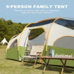 8-Person Family Camping Tent – Waterproof & Windproof Outdoor Shelter with Privacy Divider - Image 6