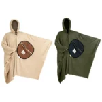 Wearable Hooded Sleeping Bag Poncho – Fleece Blanket for Camping & Outdoor Warmth - Image 3