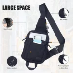 Tactical Sling Chest Bag – EDC Shoulder Crossbody Bag with Concealed Gun Holder - Image 4