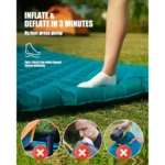 Double Inflatable Camping Sleeping Pad – Extra Thick Self-Inflating Mat with Built-In Foot Pump - Image 2