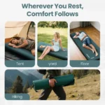 Self-Inflating Memory Foam Sleeping Pad – 3.15" Thick with Built-In Pillow & Electric Pump - Image 6