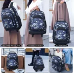 20-Inch Rolling Backpack for Adults – Large Capacity Wheeled Laptop Bag & Trolley Suitcase - Image 6