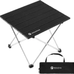 Ultralight Folding Camping Side Table – Compact Portable Table for Hiking, Beach & Outdoor Cooking (Black)
