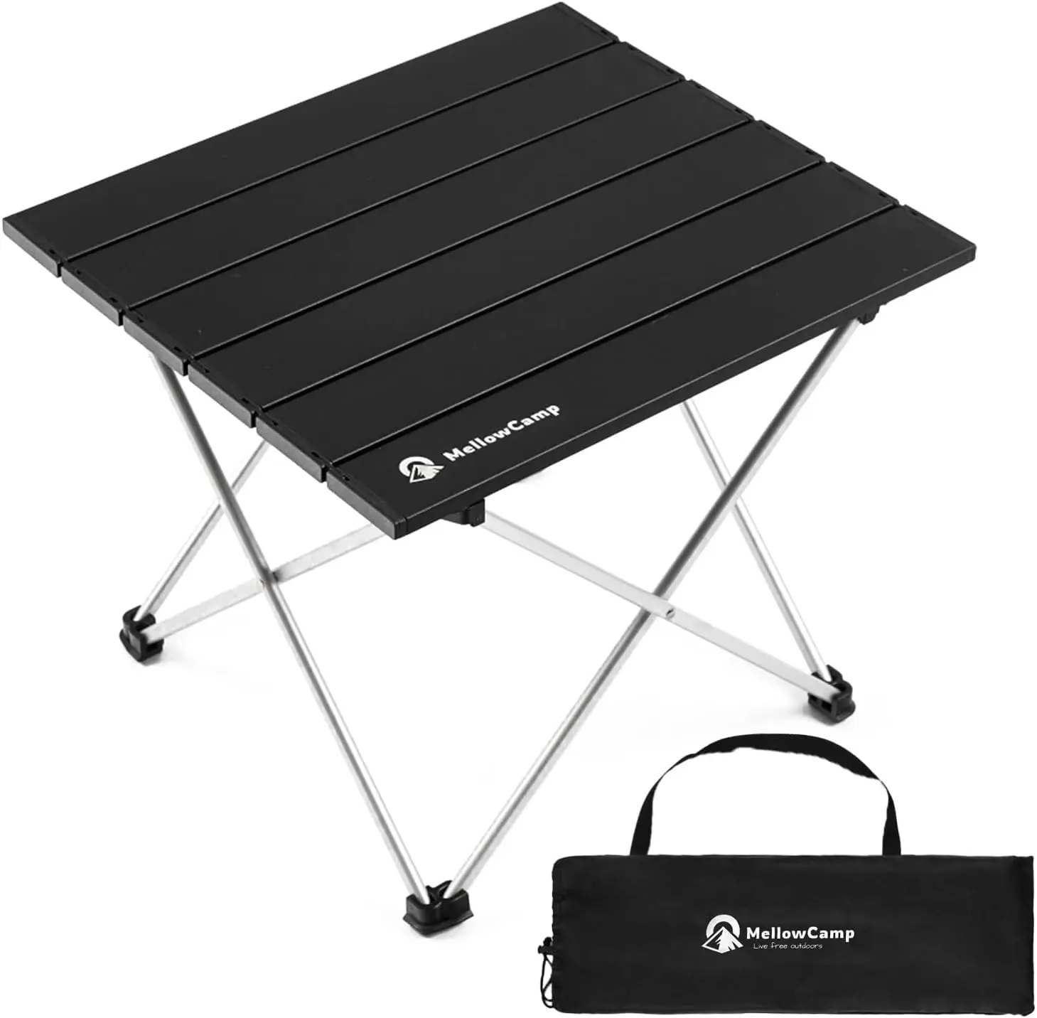 kf-S4900825764f84e3dbe9869450a3bfd59u Ultralight Folding Camping Side Table – Compact Portable Table for Hiking, Beach & Outdoor Cooking (Black) - Image 1