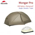 Naturehike Mongar Pro 1-3 Person Ultralight Tent – Waterproof 3-Season Backpacking Shelter with Canopy