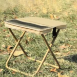 Outdoor Folding Chair with Integrated Mesh Storage – Lightweight Portable Stool for Camping, Picnic & Hiking