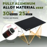 Ultralight Folding Camping Side Table – Compact Portable Table for Hiking, Beach & Outdoor Cooking (Black) - Image 4
