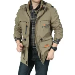 Men’s Lightweight Hooded Windbreaker – Smart Casual Outdoor Jacket