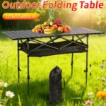 Ultralight Folding Outdoor Table – Roll-Up Rectangular Table with Carrying Bag for Camping, Fishing & Sports Events