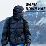 Thermal Goose Down Winter Hat – Windproof Outdoor Beanie with Drawstring