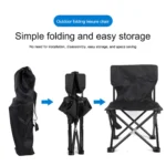 Multifunctional Folding Outdoor Chair – Strong Load-Bearing Portable Seat for Hiking, Fishing & Garden - Image 4