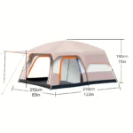 3-6 Person Outdoor Camping Tent – Sunscreen, Anti-Mosquito, Portable Shelter - Image 3