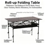 Ultralight Folding Outdoor Table – Roll-Up Rectangular Table with Carrying Bag for Camping, Fishing & Sports Events - Image 3