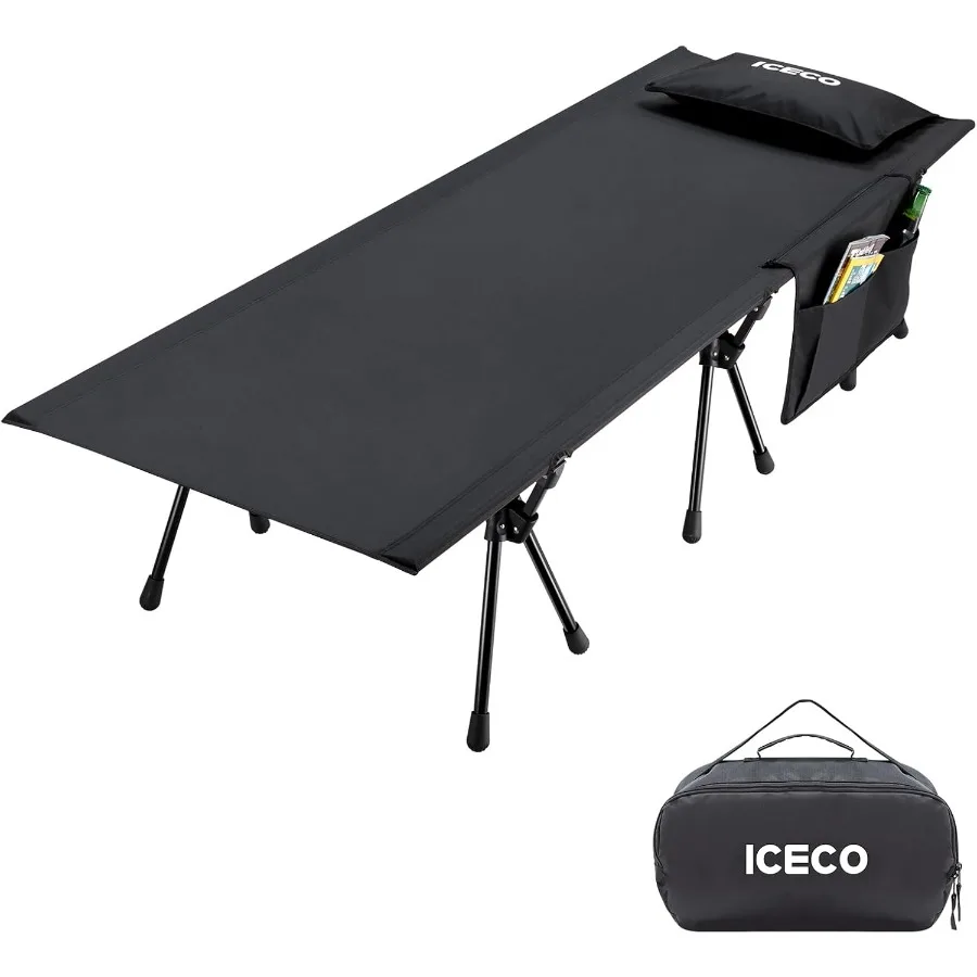 kf-S7f465bb974fe470c90b96c0ca7e3b042u XL Camping Cot for Adults – Portable Folding Bed, Ultra-Stable Sleep Cot Supports 400 lbs - Image 1