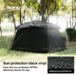 8-12 Person Family Camping Tent – Instant Pop-Up with Mosquito Net & Sun Roof - Image 5