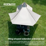 245x245x190cm Instant Pop-Up Pyramid Tent – 5-8 Person Waterproof Camping & Beach Shelter - Image 3