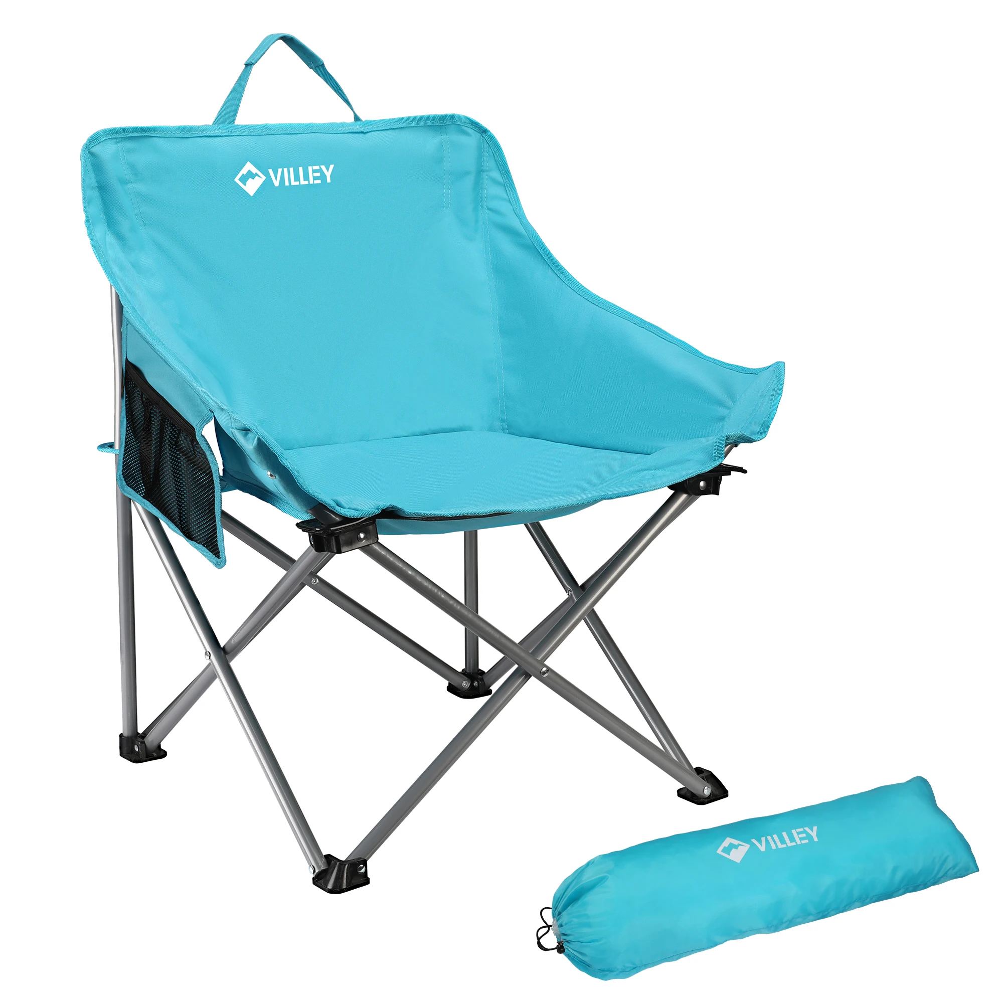 kf-S911eddae700444e7a97930b79f9e1b0dw VILLEY Folding Camping Chair – Lightweight Portable Chair with Carry Bag for Beach, Lawn & Outdoors - Image 1