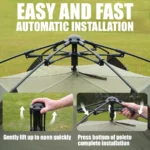 2-4 Person Instant Pop-Up Camping Tent – Waterproof 3-Season Hexagonal Dome - Image 3