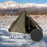 Ranch Fire Teepee Hot Tent – 4-6 Person Waterproof Winter Camping Shelter with Stove Jack - Image 2
