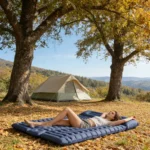 2-Person Inflatable Camping Mat – Compact Pad with Built-In Foot Pump for Travel & Outdoors - Image 2