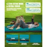 Double Inflatable Camping Sleeping Pad – Extra Thick Self-Inflating Mat with Built-In Foot Pump - Image 4
