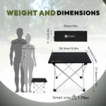 Ultralight Folding Camping Side Table – Compact Portable Table for Hiking, Beach & Outdoor Cooking (Black) - Image 3