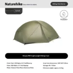 Naturehike Mongar Pro 1-3 Person Ultralight Tent – Waterproof 3-Season Backpacking Shelter with Canopy - Image 6