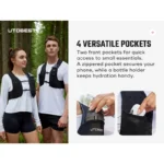 UTOBEST 2-Pack 3L Outdoor Hydration Vest – Includes 500ML TPU Water Bottle. - Image 3