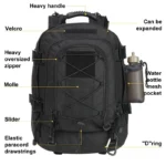 Extra Large 60L Tactical Backpack – Water-Resistant Outdoor, Hiking & Travel Bag with Laptop Compartment - Image 2