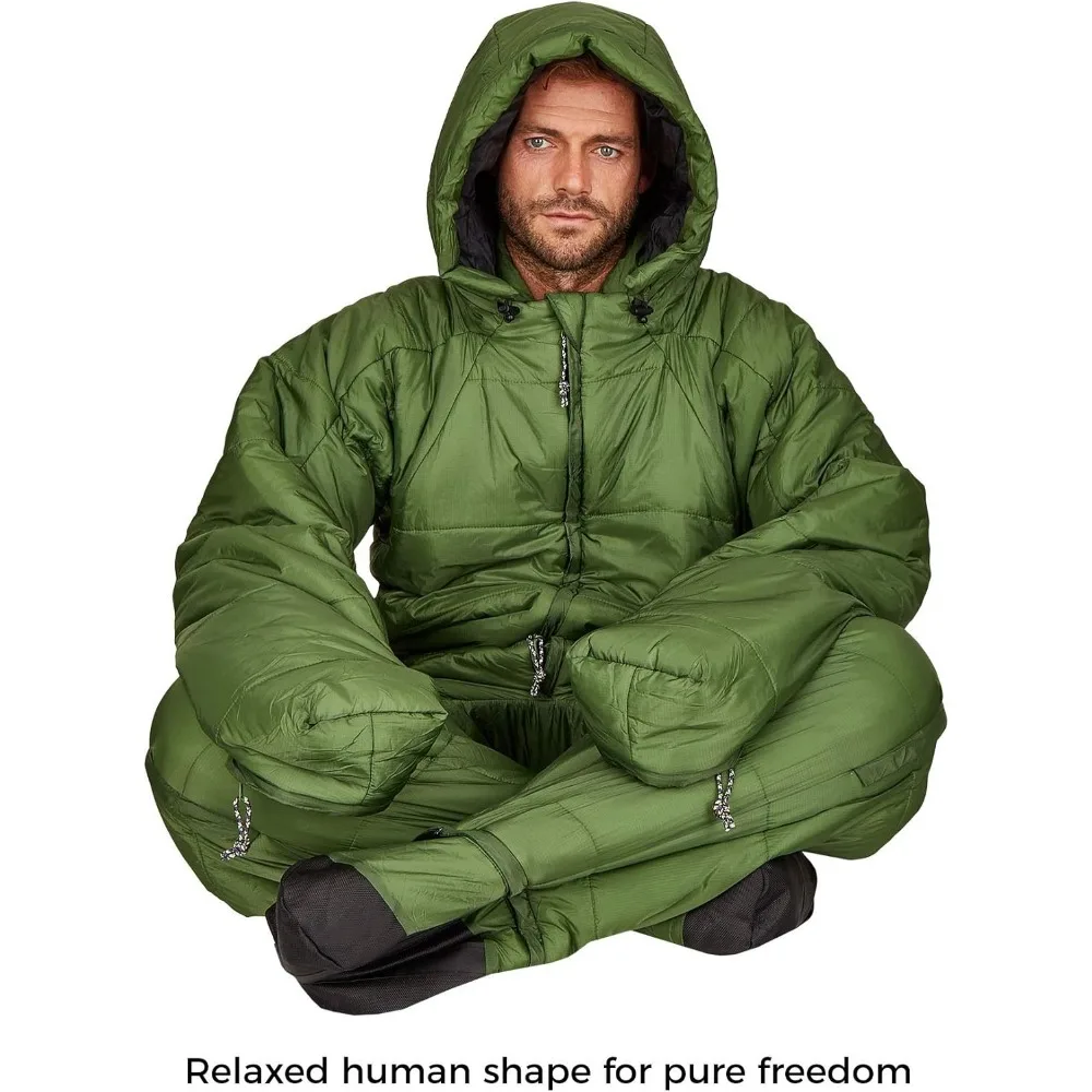 kf-Sb0b2d779f6e345fb92a2cdd4b8da85bby Warm Lightweight Full-Body Sleeping Bag – Thinsulate Filled with Legs & Arms Openings for Outdoor Adventures - Image 1