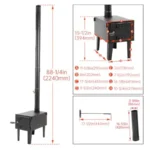 Portable Wood Burning Stove – Compact Outdoor Cooking Stove with Storable Chimney - Image 3