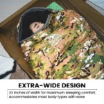 OneTigris Military Camo Mummy Sleeping Bag – 0–15°C Ultralight Outdoor Sleep Bag for Adults - Image 4