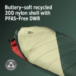 Synthetic 20°F Sleeping Bag – Backpacking Outdoor Bag with Compression Straps & Stuff Sack - Image 3