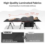 XL Camping Cot for Adults – Portable Folding Bed, Ultra-Stable Sleep Cot Supports 400 lbs - Image 3