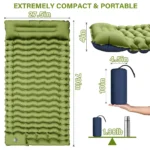 Ultralight Inflatable Camping Sleeping Pad – Built-In Pillow with Foot Pump - Image 2