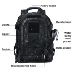 Tactical Military Backpack – MOLLE 3-Day Assault Pack for Men, Hiking, Camping & Travel - Image 4