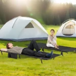 Ultralight Portable Camping Cot – Foldable Bed with Aluminum Frame, Side Pocket & Carry Bag  Optimized Description - Image 2