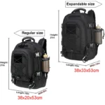 LQARMY 60L Military Tactical Backpack – Expandable Army Assault Rucksack with MOLLE for Hiking, Travel & 3-Day Outdoor Adventures - Image 4