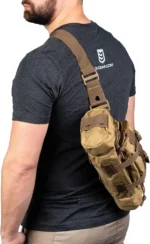 Rapid Deployment Sling Pack – Tactical Crossbody EDC Bag in Coyote Ta - Image 2