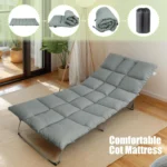 Lightweight Quilted Cot Mattress – 75"x30" Camping & RV Sleeping Pad - Image 6