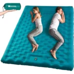 Double Inflatable Camping Sleeping Pad – Extra Thick Self-Inflating Mat with Built-In Foot Pump