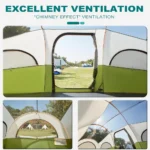 8-Person Family Camping Tent – Waterproof & Windproof Outdoor Shelter with Privacy Divider - Image 3