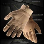 Men’s Tactical Winter Gloves – Touchscreen, Knuckle Protection & Cold Shield - Image 3