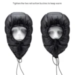 Thermal Goose Down Winter Hat – Windproof Outdoor Beanie with Drawstring - Image 2